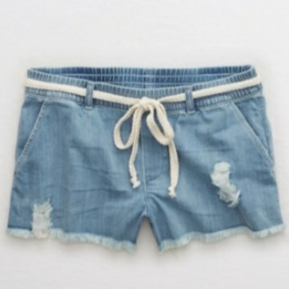 Aerie Denimn fringe shorts size small